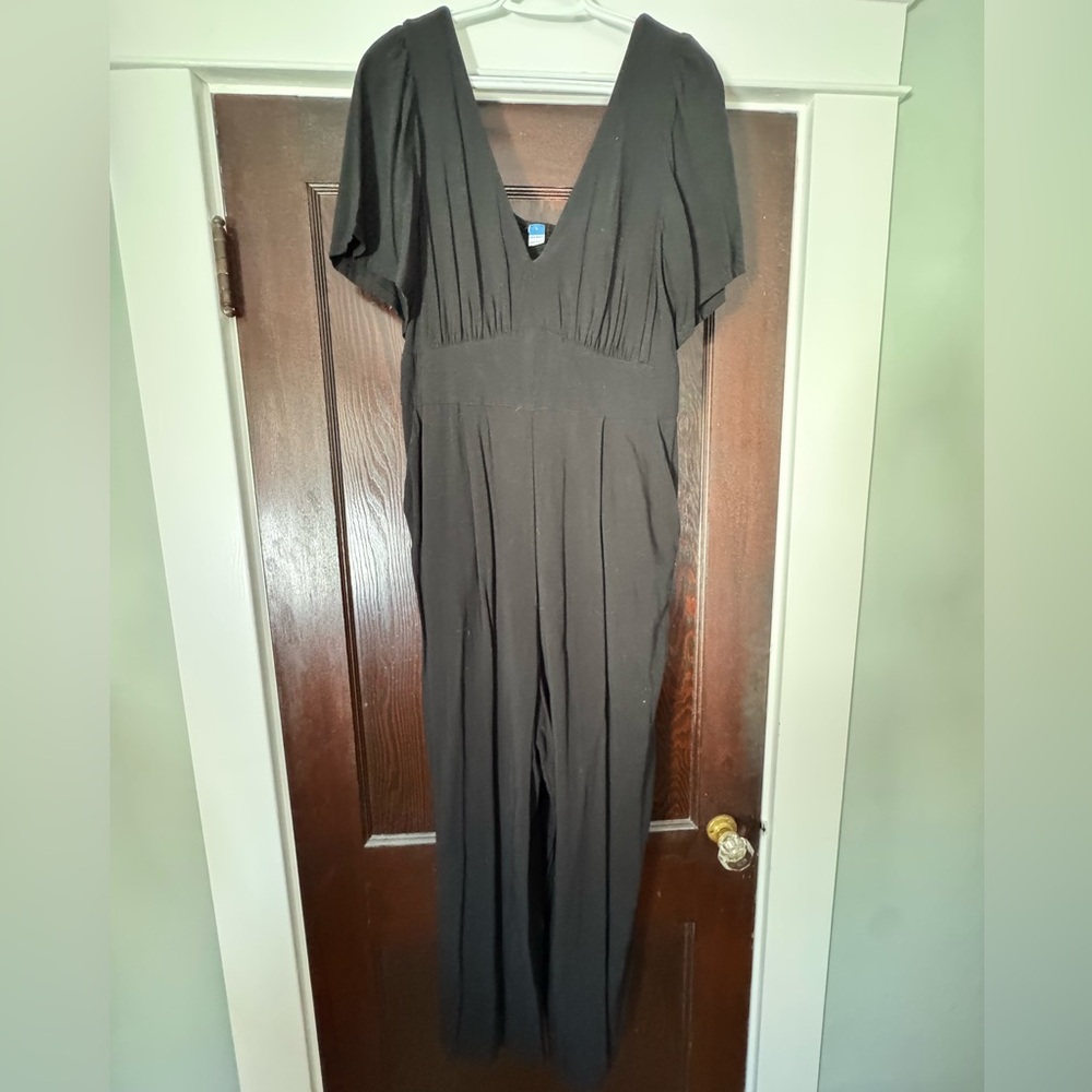 Old Navy Black V-Neck Jumpsuit